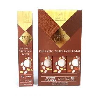 Incienso AROMA TRÍO Palo Santo, Salvia y Sándalo